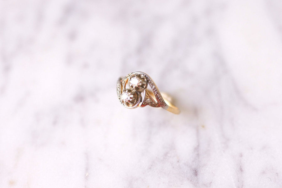 Belle Epoque gold and diamonds ring - Galerie Pénélope
