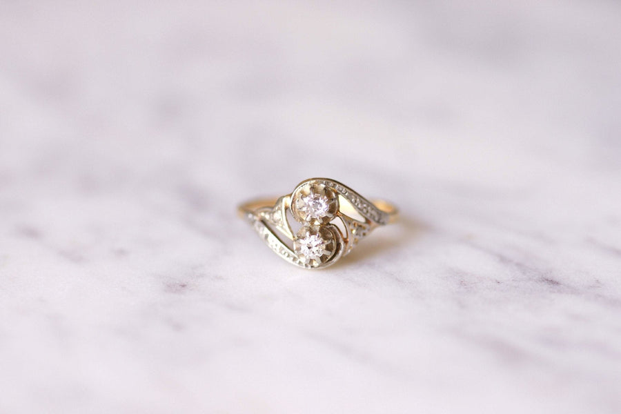 Belle Epoque gold and diamonds ring - Galerie Pénélope