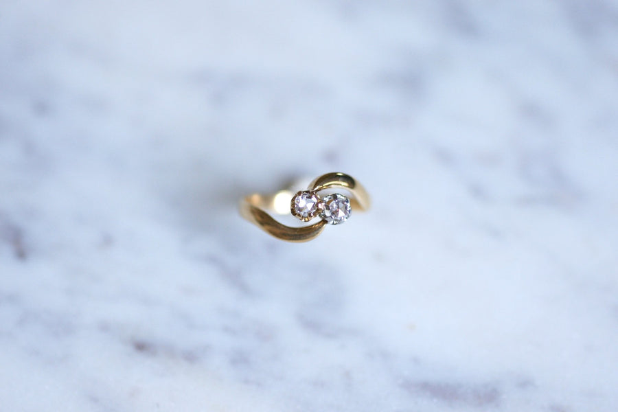 Belle Epoque gold and diamonds ring - Galerie Pénélope