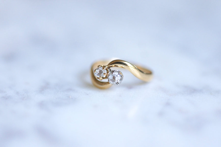 Belle Epoque gold and diamonds ring - Galerie Pénélope
