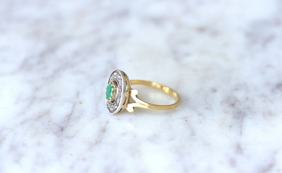 Vintage emerald and diamond ring - Penelope Gallery