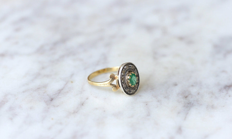 Vintage emerald and diamond ring - Penelope Gallery