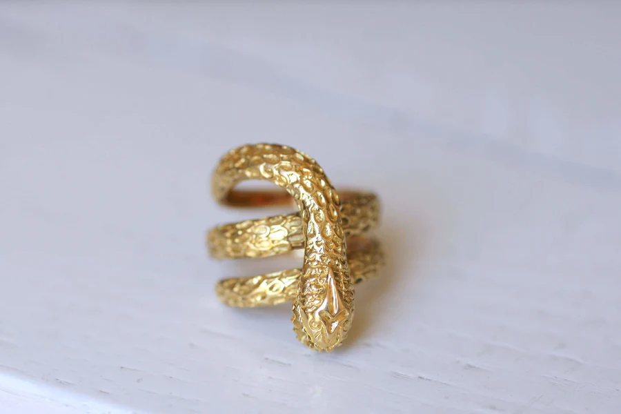 Vintage Gold Snake Zolotas Ring - Penelope Gallery