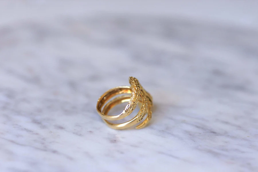 Vintage Gold Snake Zolotas Ring - Penelope Gallery
