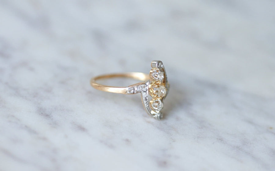 Volutes Belle Epoque diamond ring - Galerie Pénélope