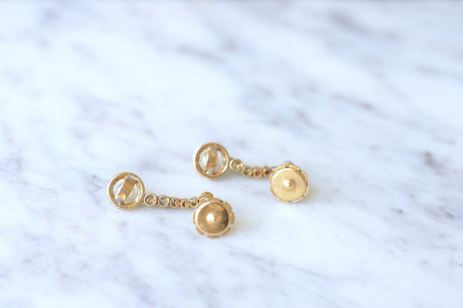 Antique pearl and diamond earrings - Galerie Pénélope