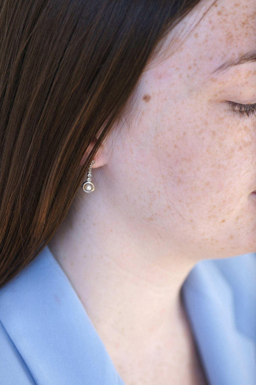 Antique pearl and diamond earrings - Galerie Pénélope