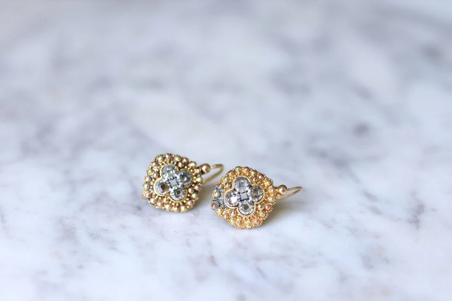 Charles X diamond earrings - Penelope Gallery