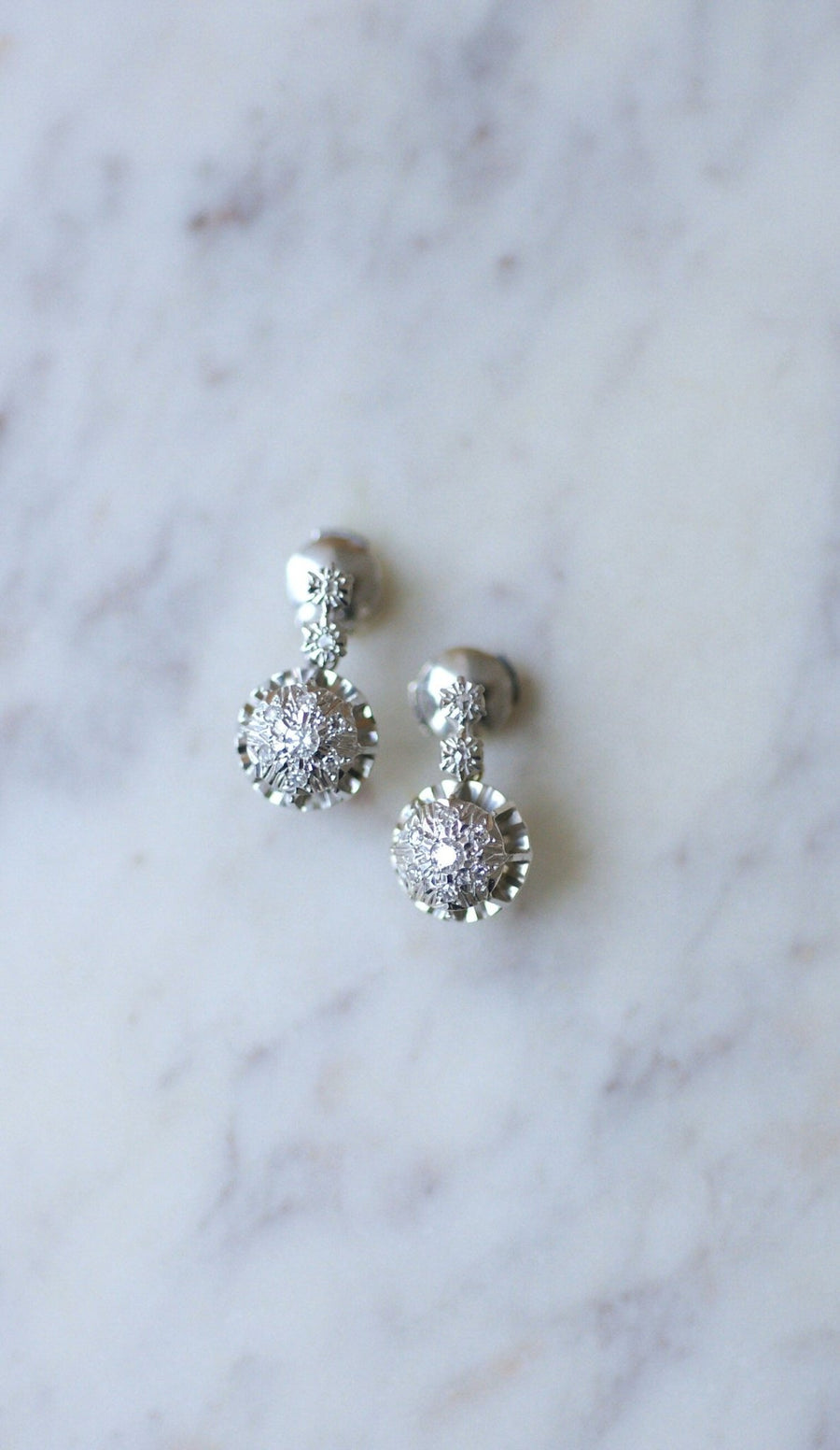 Diamond illusion kitten earrings - Penelope Gallery