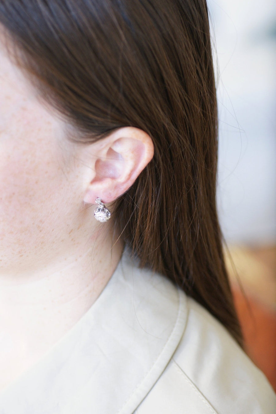 Diamond illusion kitten earrings - Penelope Gallery