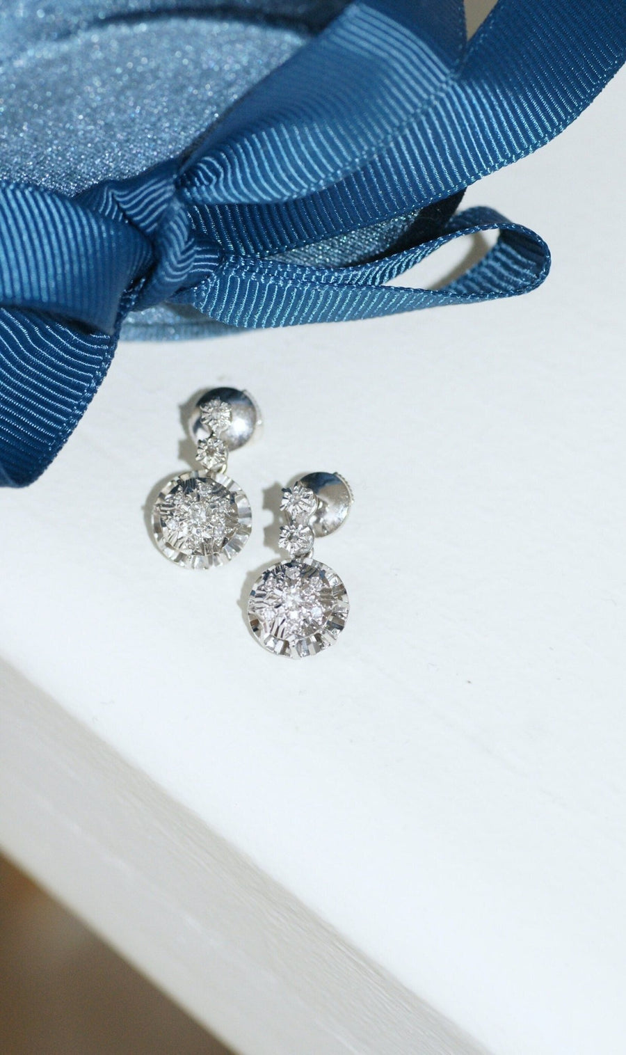 Diamond illusion kitten earrings - Penelope Gallery
