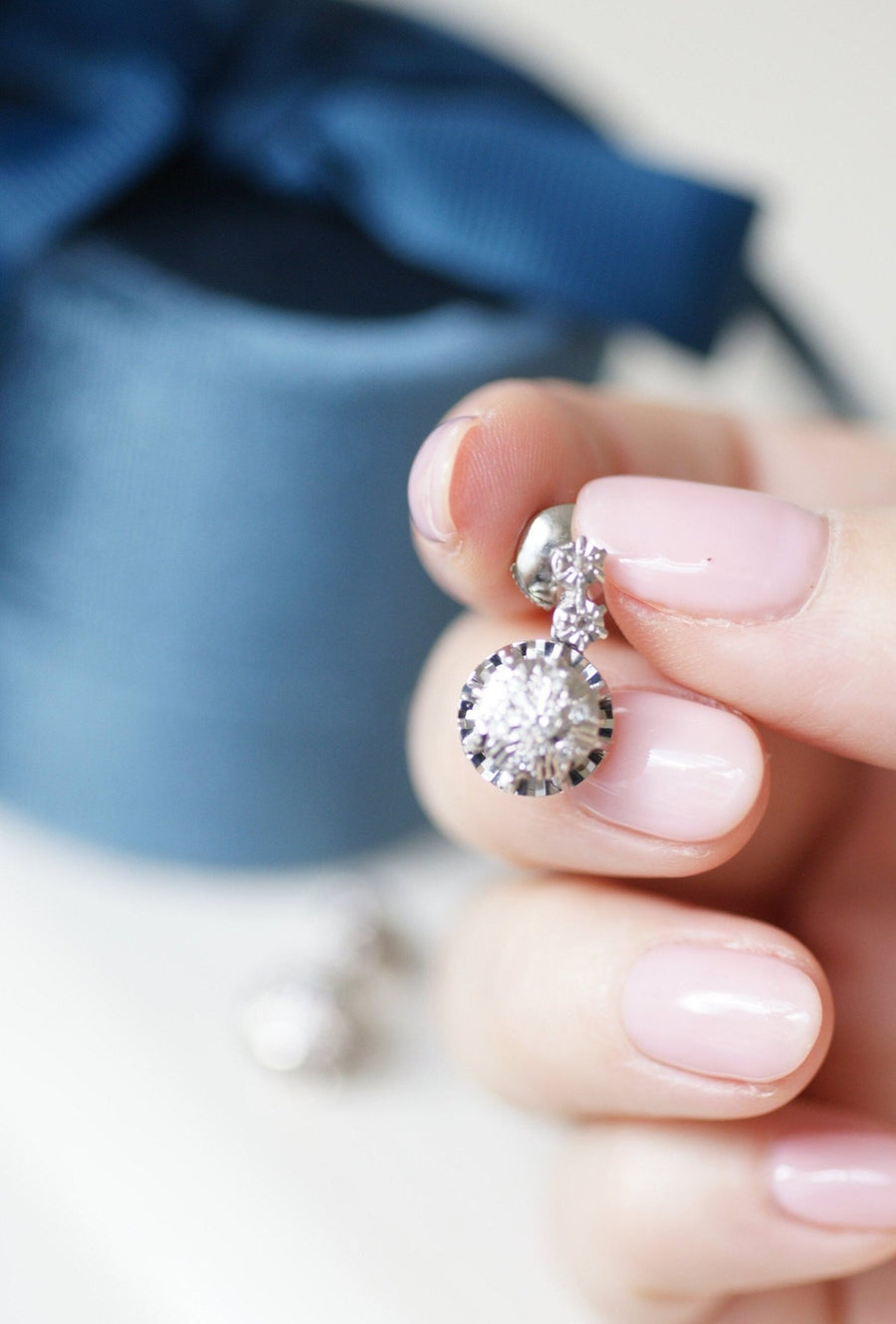 Diamond illusion kitten earrings - Penelope Gallery