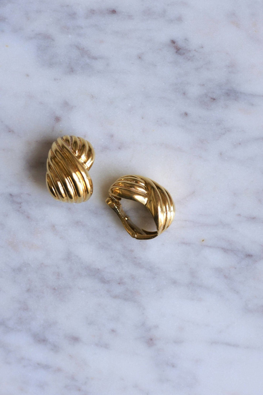 Gold Twisted Clip Earrings - Penelope Gallery