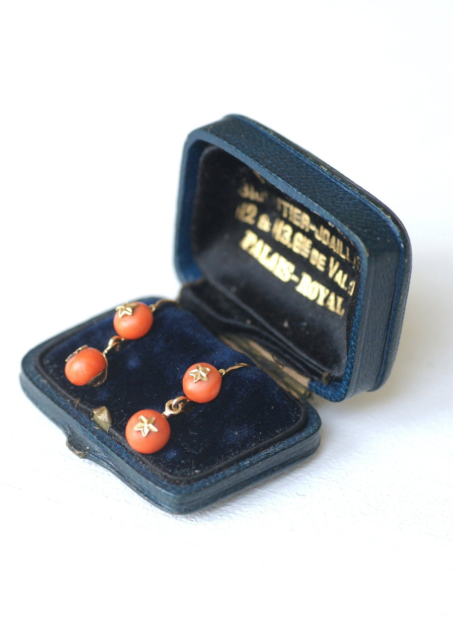 Antique coral earrings - Penelope Gallery