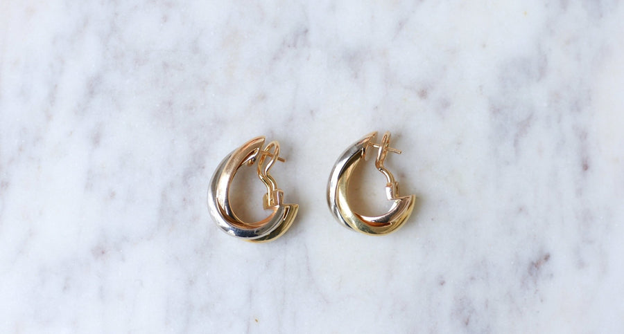 Cartier Trinity three gold hoop earrings - Galerie Pénélope