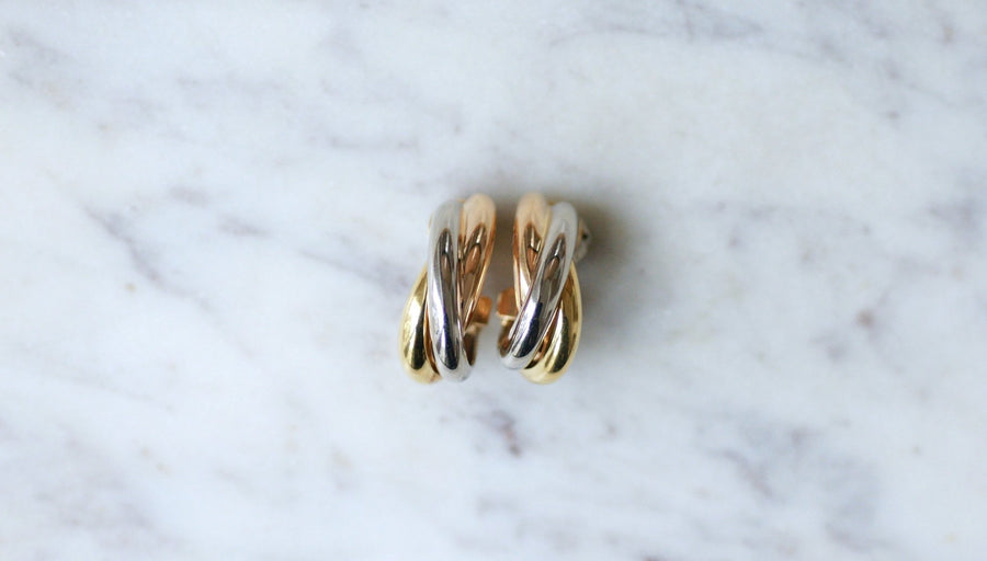 Cartier Trinity three gold hoop earrings - Galerie Pénélope