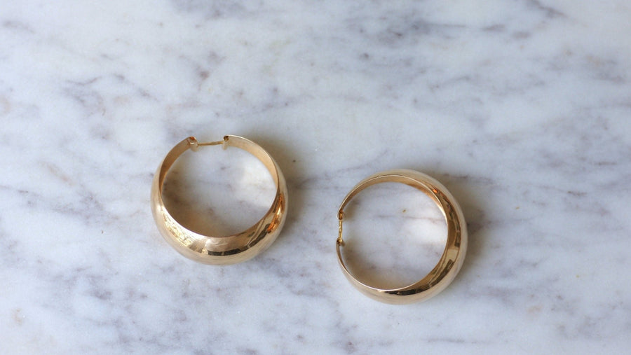 Rose gold creole earrings - Penelope Gallery