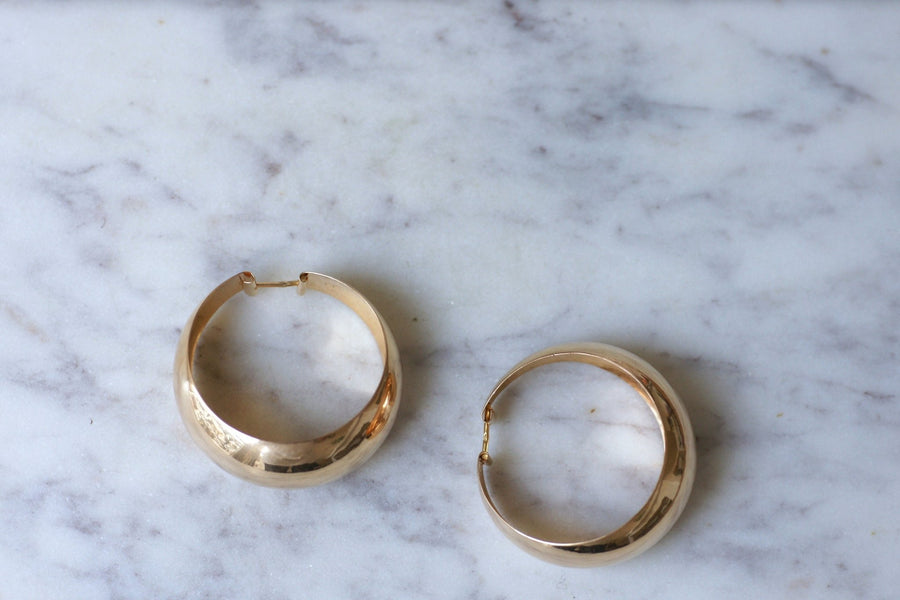 Rose gold creole earrings - Penelope Gallery