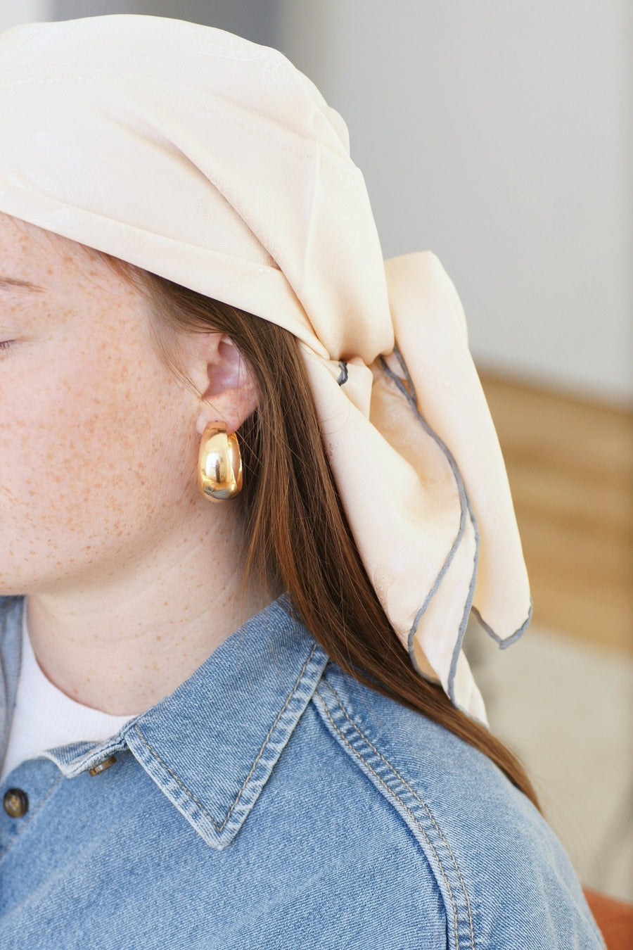 Rose gold creole earrings - Penelope Gallery