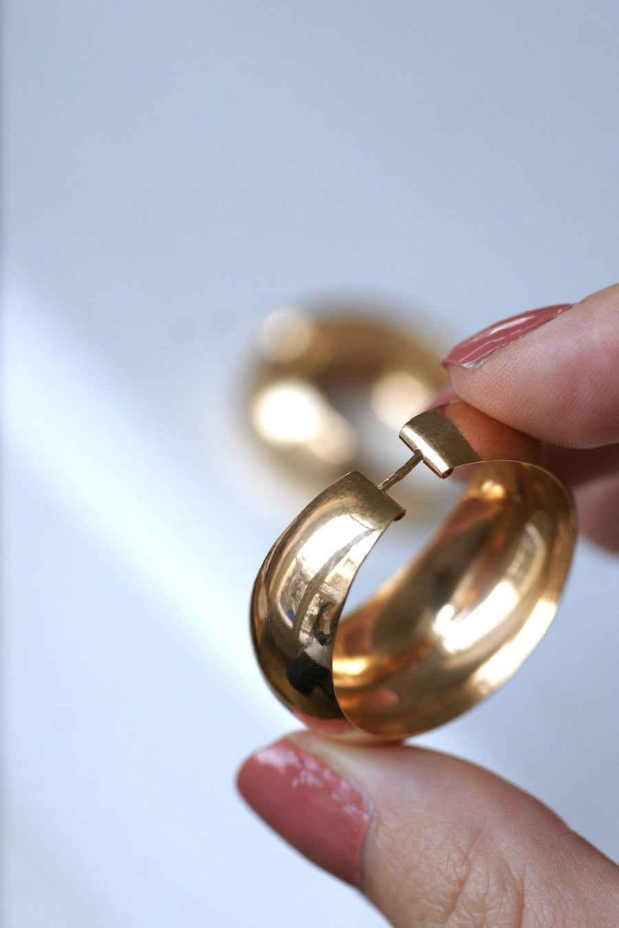 Rose gold creole earrings - Penelope Gallery
