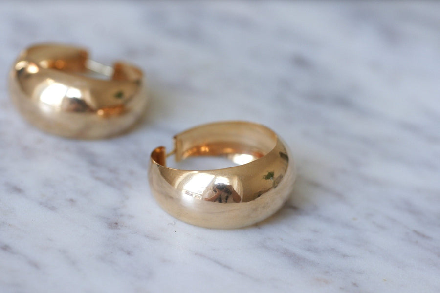 Rose gold creole earrings - Penelope Gallery