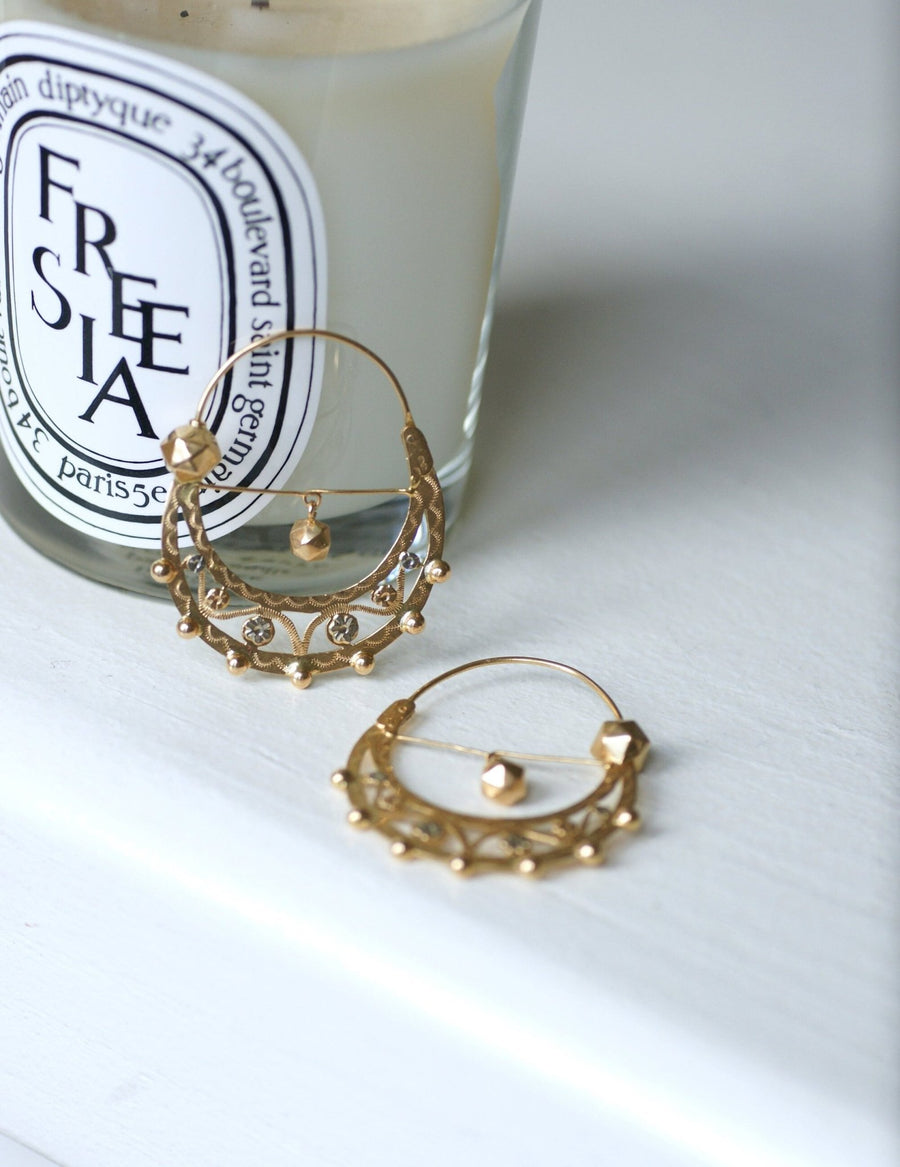 Gold Savoy Creole earrings - Galerie Pénélope