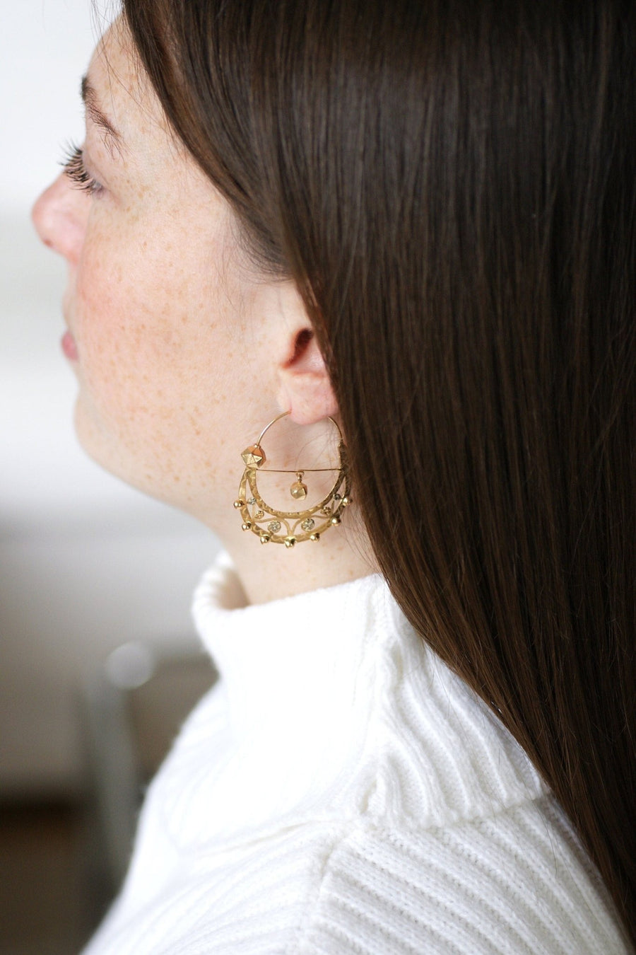 Gold Savoy Creole earrings - Galerie Pénélope