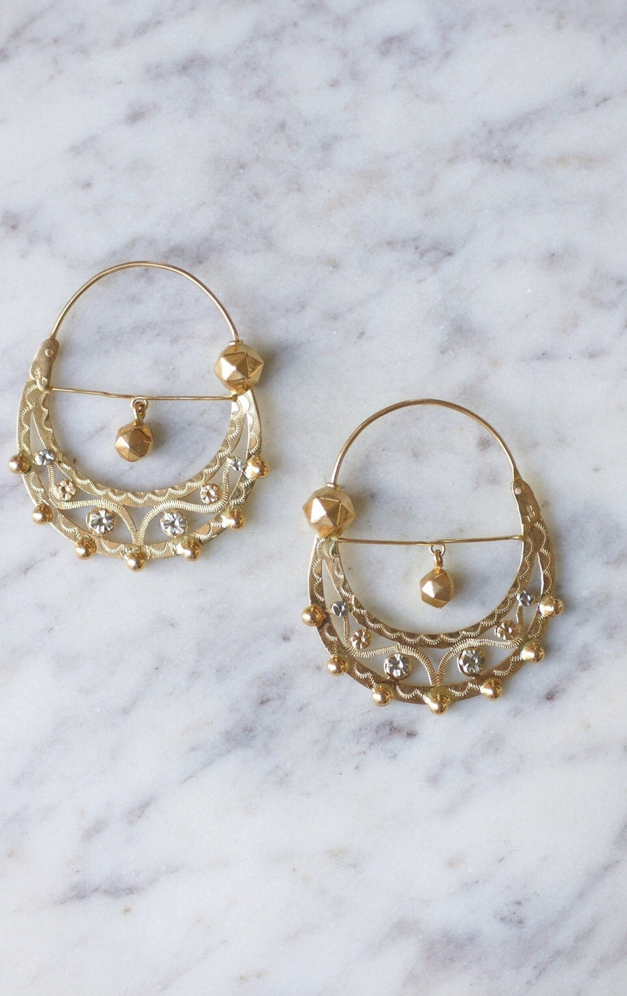 Gold Savoy Creole earrings - Galerie Pénélope