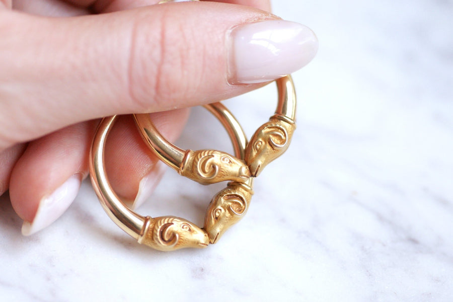 Kissing rams new arrivals head earrings