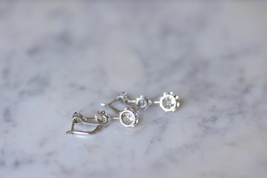 Art Deco diamond earrings - Penelope Gallery