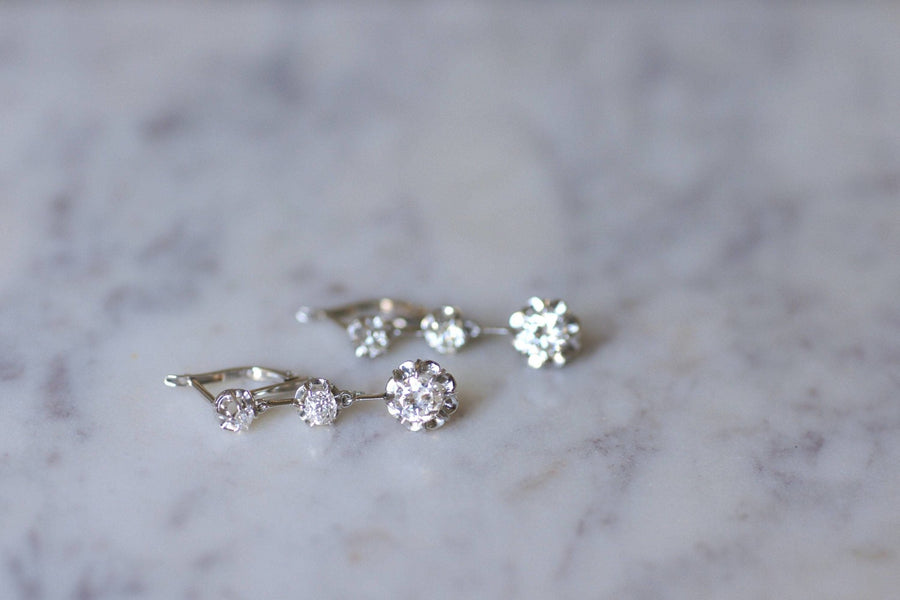 Art Deco diamond earrings - Penelope Gallery