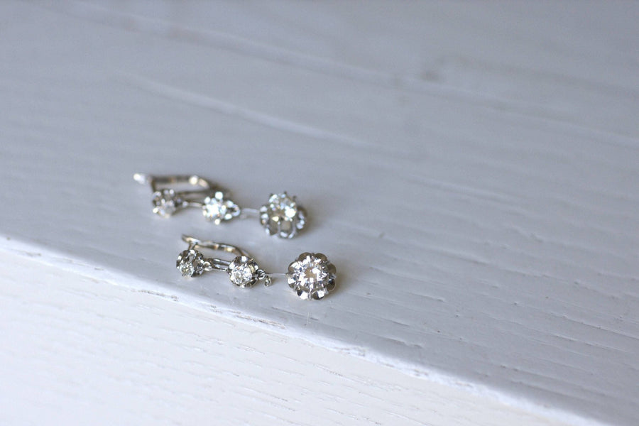 Art Deco diamond earrings - Penelope Gallery