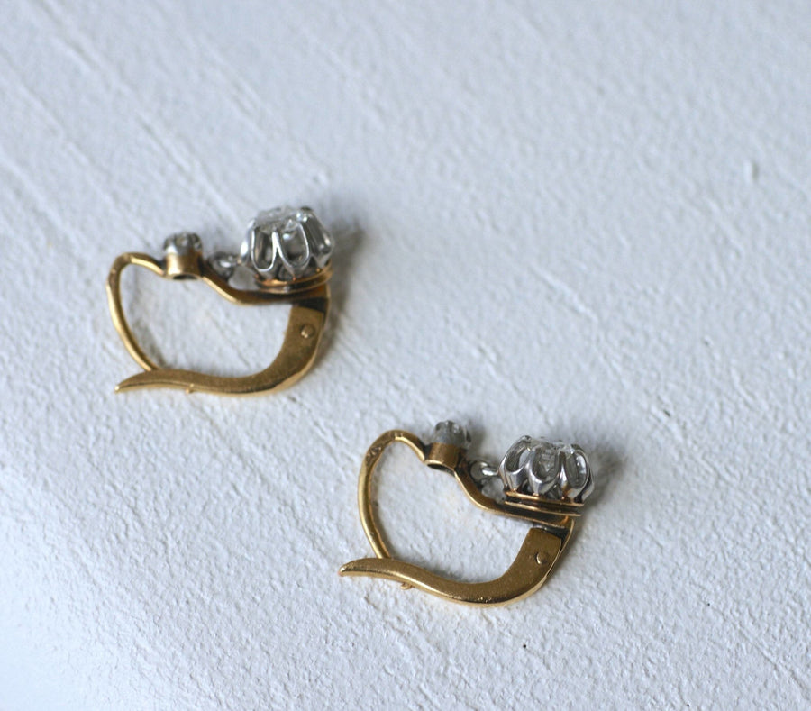 Diamond sleeper earrings - Penelope Gallery