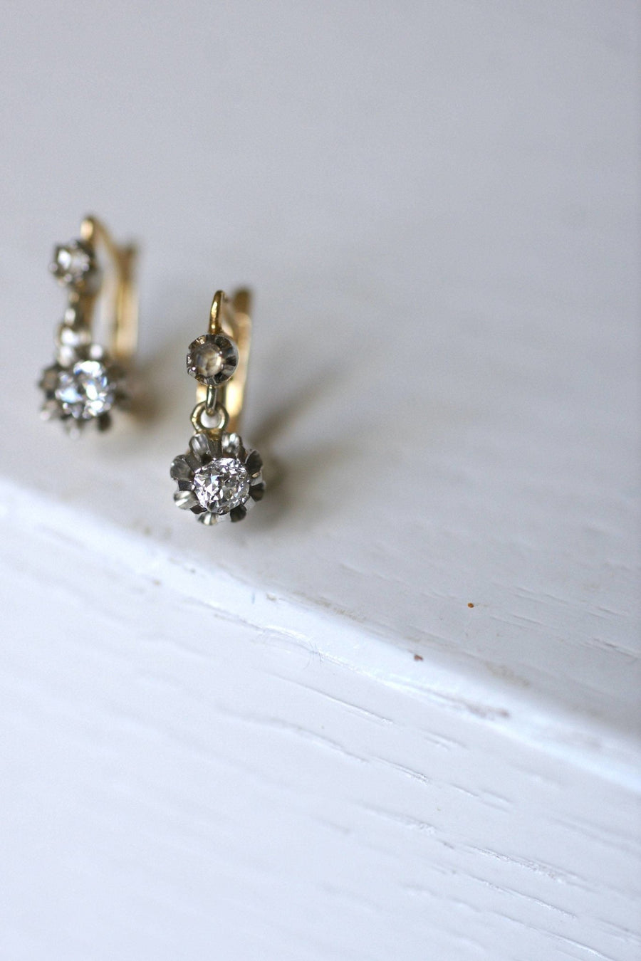 Diamond sleeper earrings - Penelope Gallery