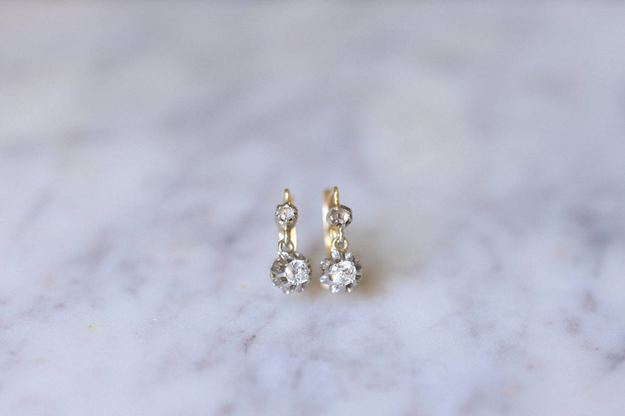 Diamond sleeper earrings - Penelope Gallery
