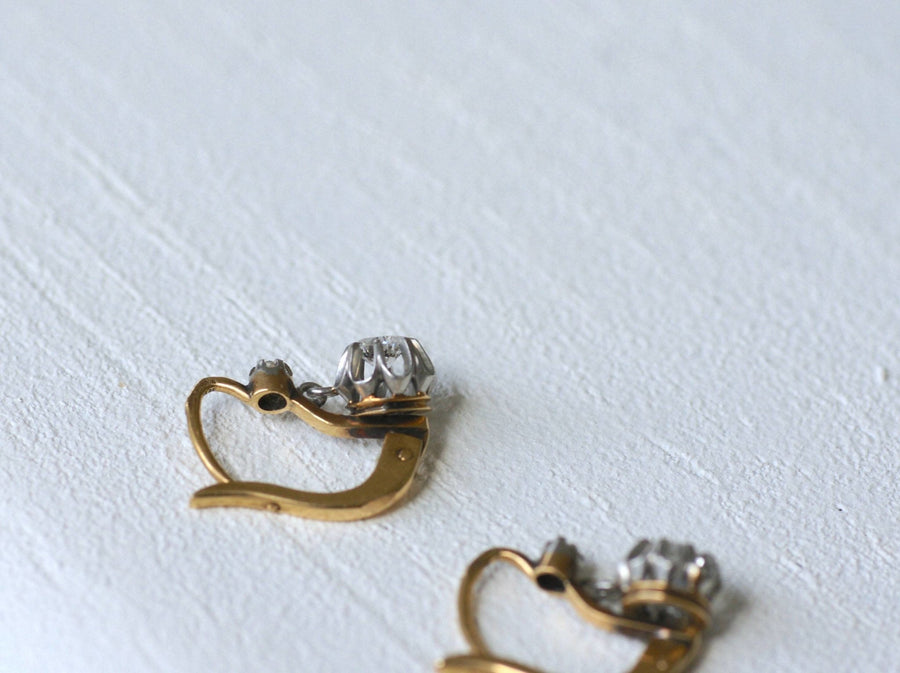 Diamond sleeper earrings - Penelope Gallery