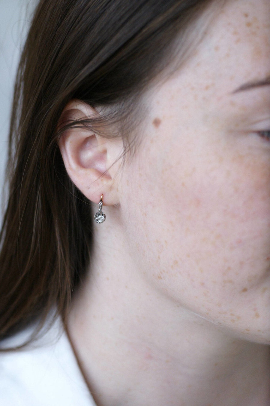 Diamond sleeper earrings - Penelope Gallery