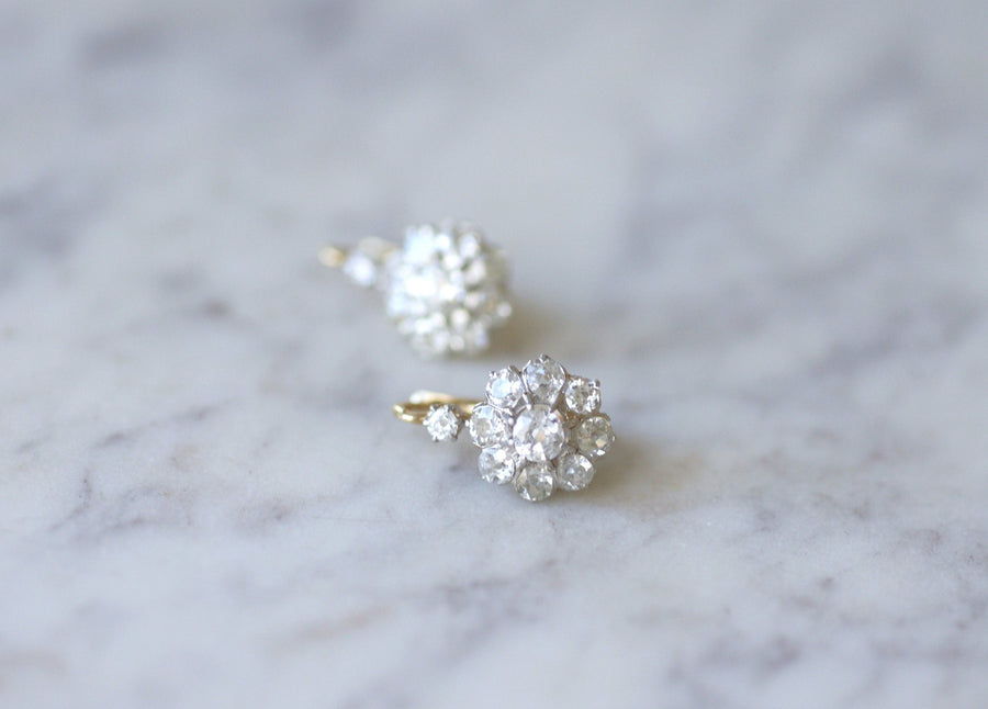 Diamond daisy earrings - Penelope Gallery