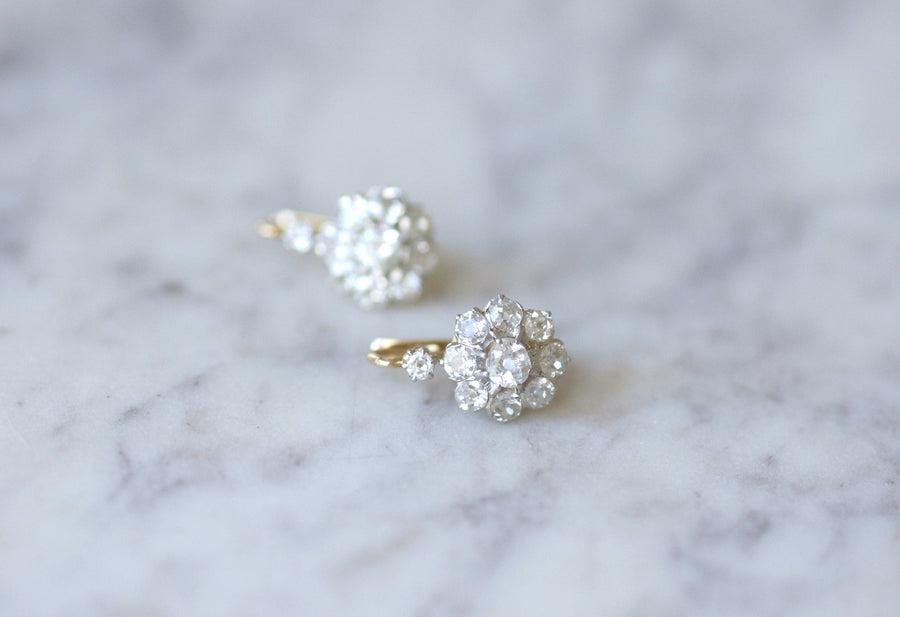Diamond daisy earrings - Penelope Gallery