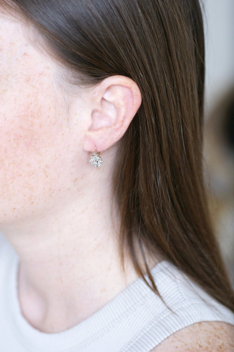 Diamond daisy earrings - Penelope Gallery