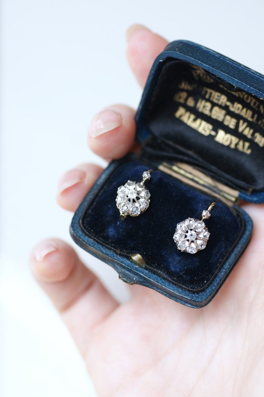 Diamond daisy earrings - Penelope Gallery
