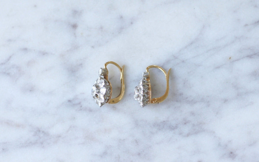 Diamond daisy earrings - Penelope Gallery