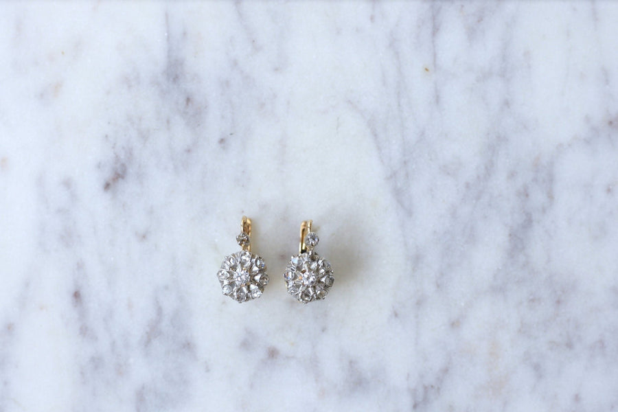 Diamond daisy earrings - Penelope Gallery
