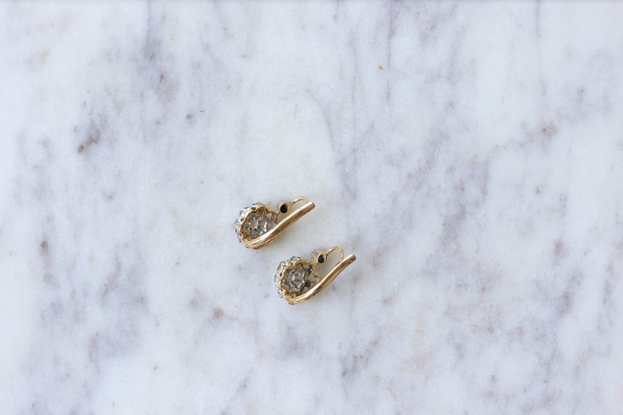 Diamond daisy earrings - Penelope Gallery