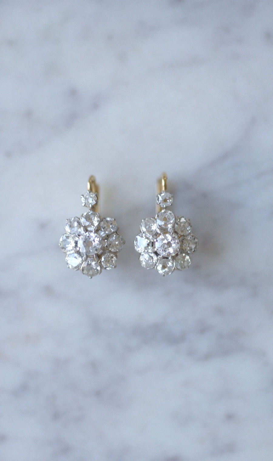 Diamond daisy earrings - Penelope Gallery