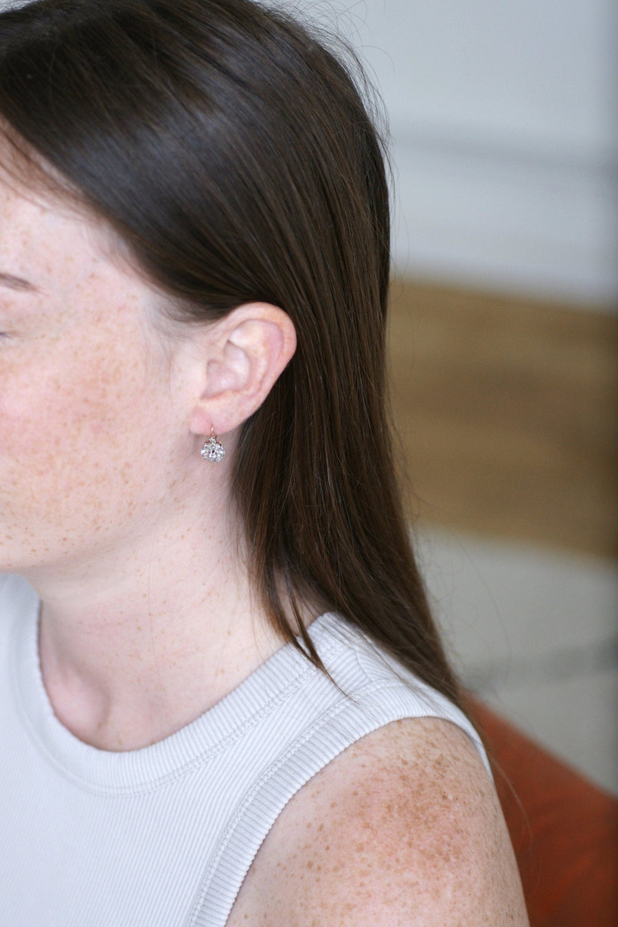 Diamond daisy earrings - Penelope Gallery