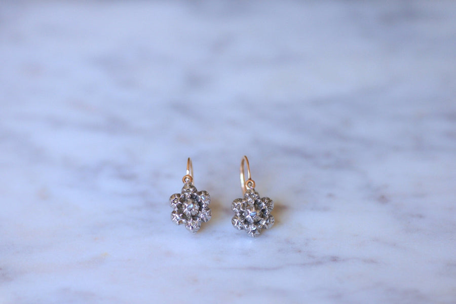 Gold, silver and diamond earrings - Galerie Pénélope