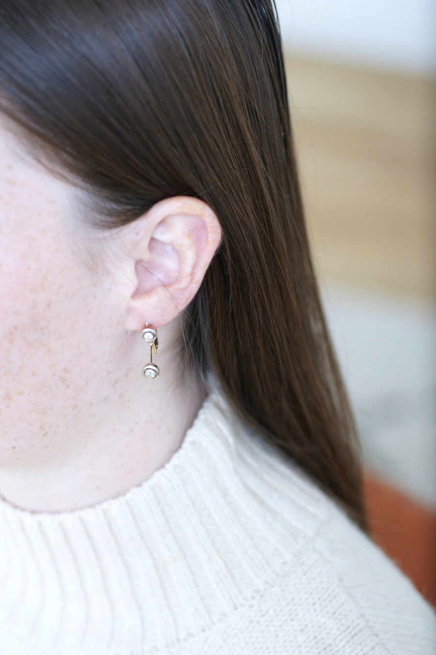 Art Deco diamond earrings - Penelope Gallery