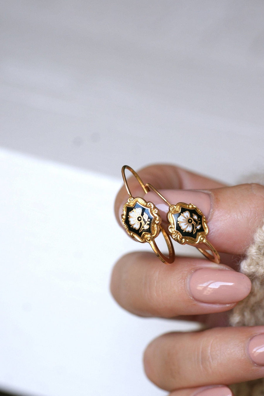 Gold and enamel fish earrings - Penelope Gallery