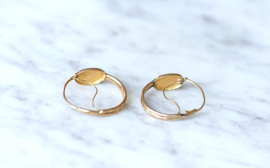 Enamel flower earrings - Penelope Gallery